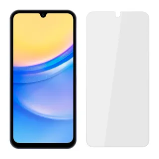 【YADI】Samsung Galaxy A15 5G 6.5吋 2024水之鏡 AGC高清透手機玻璃保護貼(靜電吸附 高清透光)