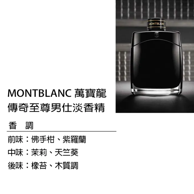 【MONTBLANC 萬寶龍】傳奇至尊男仕淡香精100ml(專櫃公司貨)