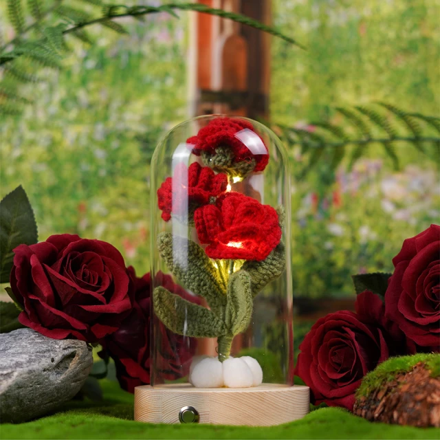 永不凋謝的手感浪漫！Forrest 針織玫瑰花夜燈：Dcard、小紅書爆紅的質感禮物首選