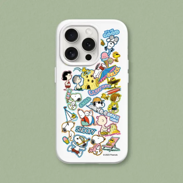 【RHINOSHIELD 犀牛盾】iPhone 15系列  SolidSuit背蓋手機殼/史努比-夏日活動(Snoopy)