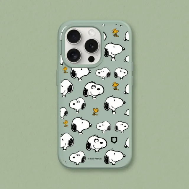 【RHINOSHIELD 犀牛盾】iPhone 14系列  SolidSuit背蓋手機殼/史努比-Sticker-Snoopy&胡士托(Snoopy)