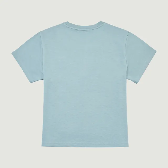 【Hang Ten】女裝-速乾棉吸濕快乾抗菌除臭蝴蝶結印花短袖T恤(粉藍)