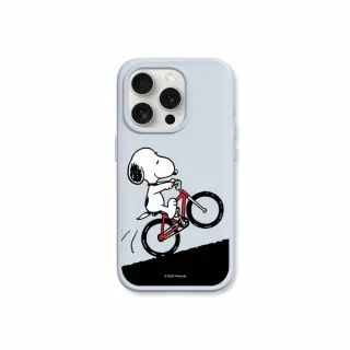 【RHINOSHIELD 犀牛盾】iPhone 15系列  SolidSuit MagSafe兼容 磁吸手機殼/史努比-騎腳踏車(Snoopy)
