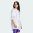 【adidas 愛迪達】Satin Shirt 女 長袖 襯衫 休閒 復古 光澤 俐落 寬鬆 流行 白(IS4591)