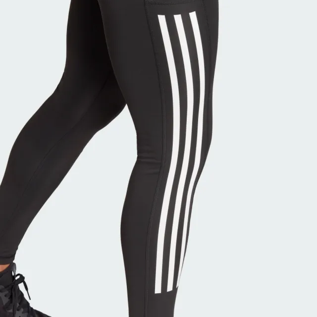【adidas 愛迪達】OPT 3S 1/1 L 女 緊身褲 運動 健身 重訓 深蹲 高腰 吸濕排汗 口袋 黑白(IT9105)