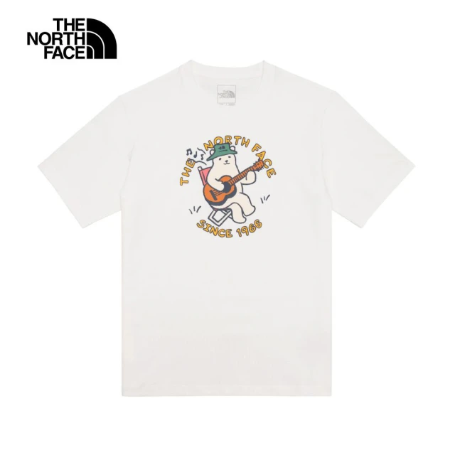 The North Face TNF 短袖上衣 休閒 U CARTOON VAN LIFE BEAR SS TEE - AP 男女 白(NF0A89U7FN4)