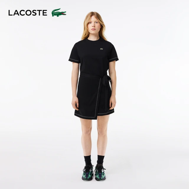 LACOSTE 男裝-條紋短袖Polo衫(黑/綠色)品牌優惠