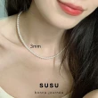 【SU SU】經典珍珠項鍊(925純銀 防過敏 珍珠 飾品 耳環 項鍊 手鍊 穿搭 百搭 時尚)