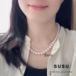 【SU SU】經典珍珠項鍊(925純銀 防過敏 珍珠 飾品 耳環 項鍊 手鍊 穿搭 百搭 時尚)