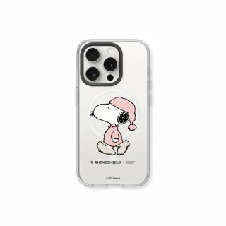【RHINOSHIELD 犀牛盾】iPhone 14系列 Clear MagSafe兼容 磁吸透明手機殼/Snoopy Go to sleep(史努比)
