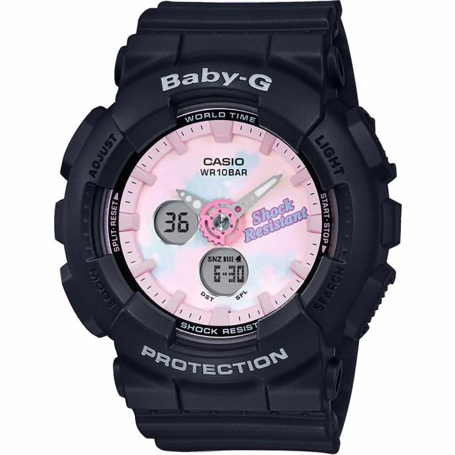 CASIO 卡西歐 Baby-G 大人氣俏皮渲染手錶-黑(BA-120T-1A)