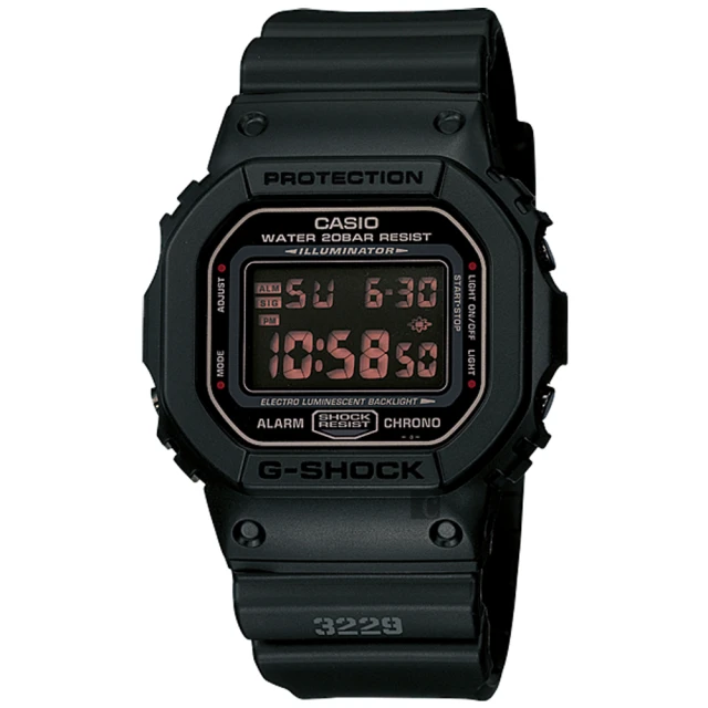 CASIO 卡西歐 G-SHOCK 軍事經典手錶(DW-5600MS-1HDR)