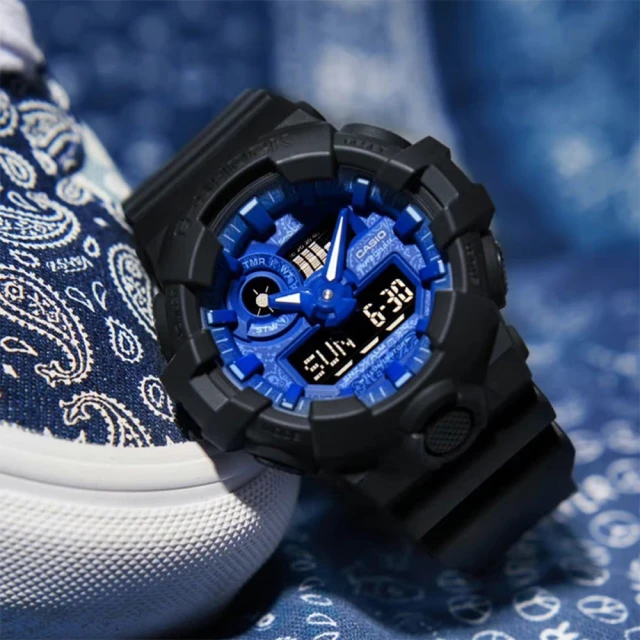 CASIO 卡西歐CASIO 卡西歐 G-SHOCK 藍色變形蟲系列手錶(GA-700BP-1A)