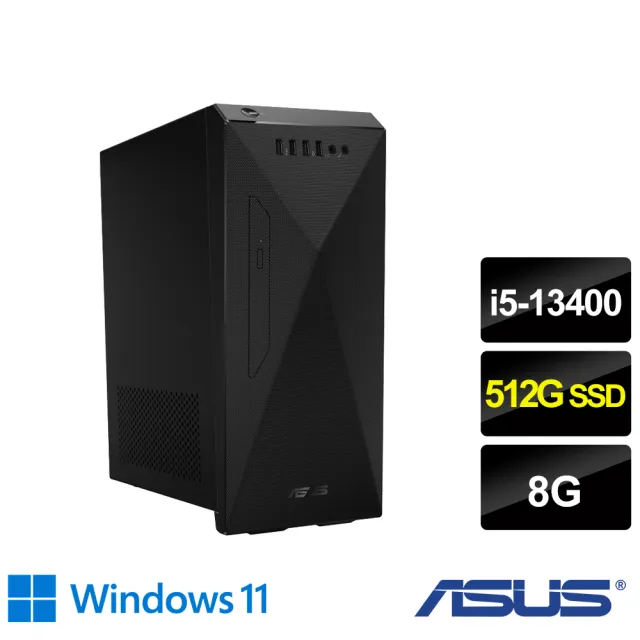 【ASUS 華碩】24型螢幕組★i5十核文書電腦(i5-13400/8G/512G SSD/W11/H-S501ME-513400100W)