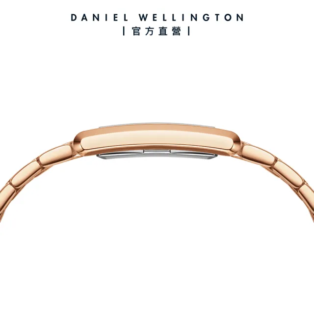 【Daniel Wellington】DW 手錶 Bound 32x22mm 摩登九鍊式精鋼方錶(玫瑰金)