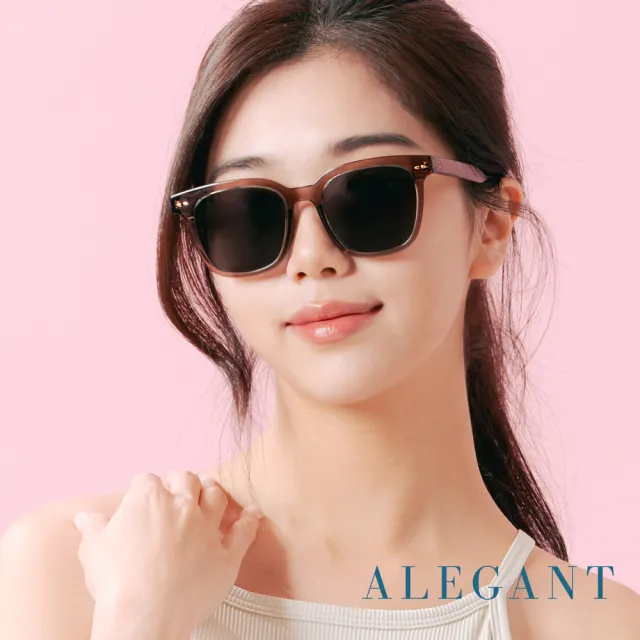 【ALEGANT】英式時尚TR90寶麗來偏光墨鏡/UV400方框太陽眼鏡(設計師台灣品牌/露營用品/精緻輕奢穿搭)