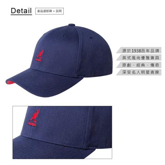 【KANGOL】WOOL FLEXFIT 棒球帽(海軍藍)