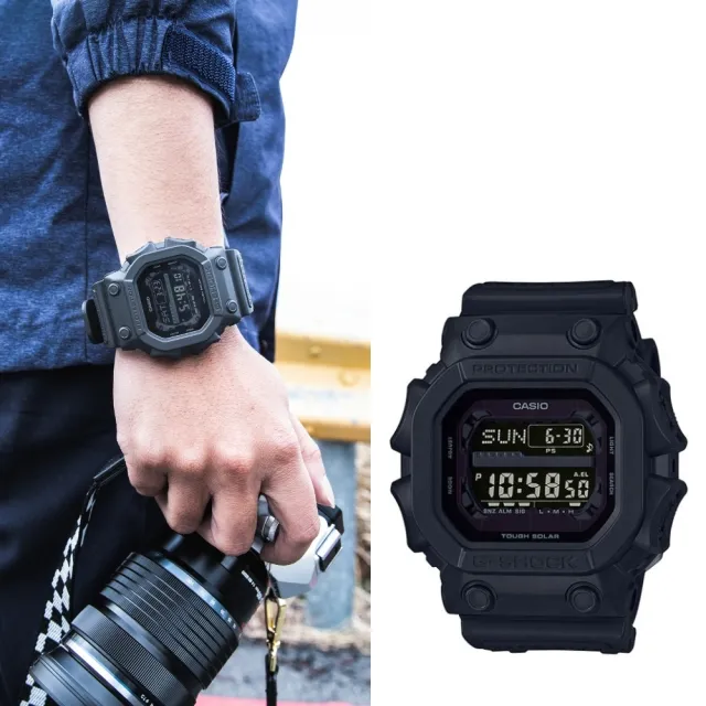 【CASIO 卡西歐】G-SHOCK強悍單色超大電子錶(GX-56BB-1)