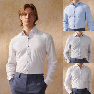 【SST&C 超值限定】男士 基本款素色長袖/修身款短袖襯衫-多款任選