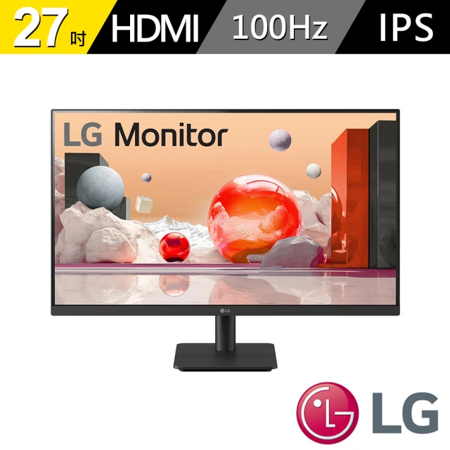 LG 樂金LG 樂金 27MS500-B 27型 IPS 16:9 100Hz護眼螢幕(Full HD/HDMI/5ms)