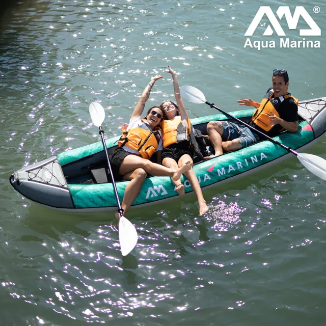【Aqua marina】充氣三人獨木舟-休閒型 LAXO LA-380(KAYAK 皮艇 皮划艇 平靜水域 水上活動)