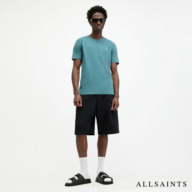 【ALLSAINTS】BRACE 公羊頭骨刺繡純棉修身短袖T恤-AQUARA BLUE MD131G(修身版型)