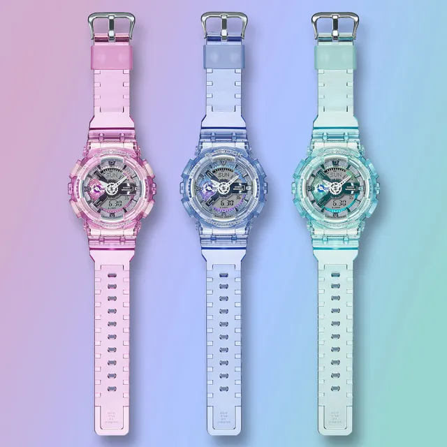 【CASIO 卡西歐】G-SHOCK 未來系列 半透明女錶手錶 送禮 禮物 推薦(GMA-S110VW-4A)