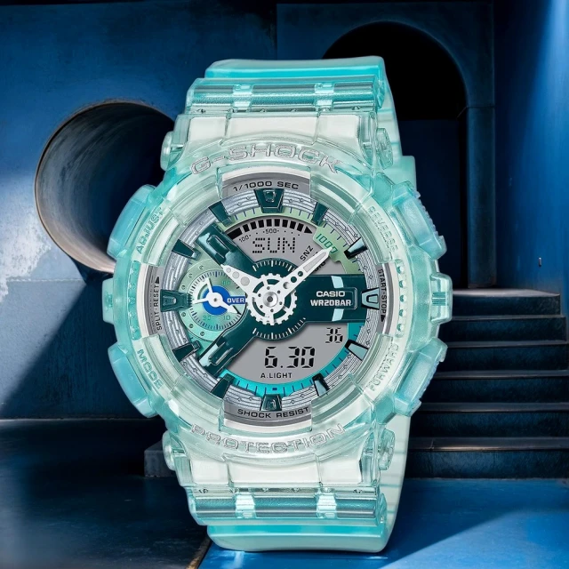 CASIO 卡西歐 G-SHOCK 未來系列 半透明女錶手錶 聖誕節 禮物(GMA-S110VW-2A)