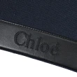 【Chloe’ 蔻依】Sense 經典電繡大LOGO拼接手拿包貝殼包化妝包萬用包(深藍/黑)