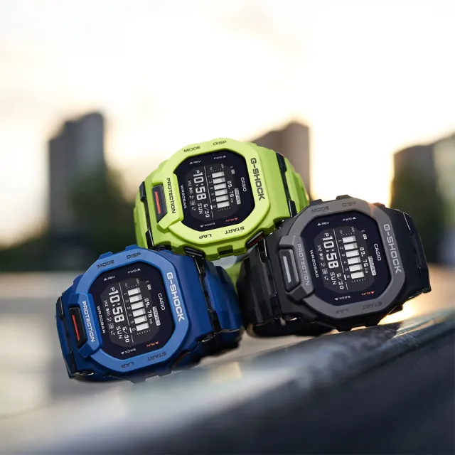 【CASIO 卡西歐】G-SHOCK 纖薄運動系藍芽計時手錶-沉著黑 送禮 禮物 推薦(GBD-200-1)