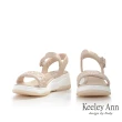 【Keeley Ann】車線羊皮運動底涼鞋(奶茶色422847235-Ann系列)