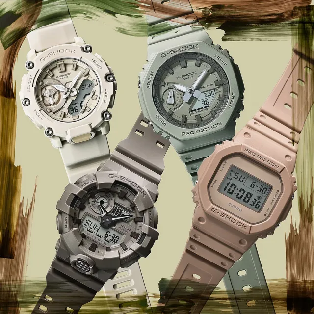 【CASIO 卡西歐】G-SHOCK 大地色系手錶(DW-5600NC-5)