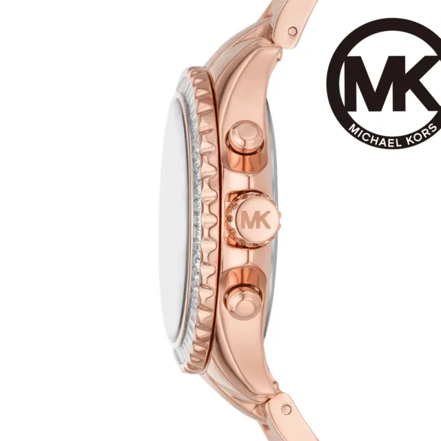 【Michael Kors 官方直營】Everest 永恆焦點個性女錶 玫瑰金不鏽鋼鍊帶  手錶 36MM MK7213