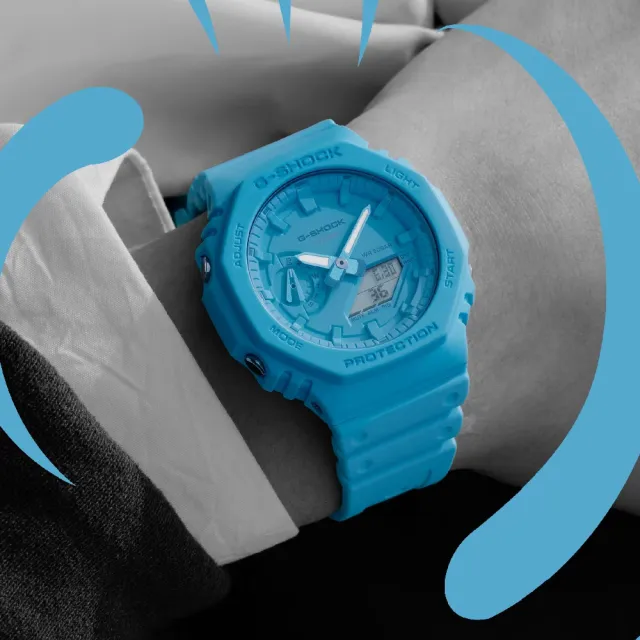 【CASIO 卡西歐】G-SHOCK 單色美學 八角手錶 送禮 禮物 推薦(GA-2100-2A2)