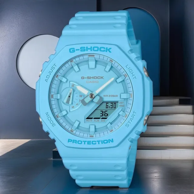 【CASIO 卡西歐】G-SHOCK 單色美學 八角手錶 送禮 禮物 推薦(GA-2100-2A2)