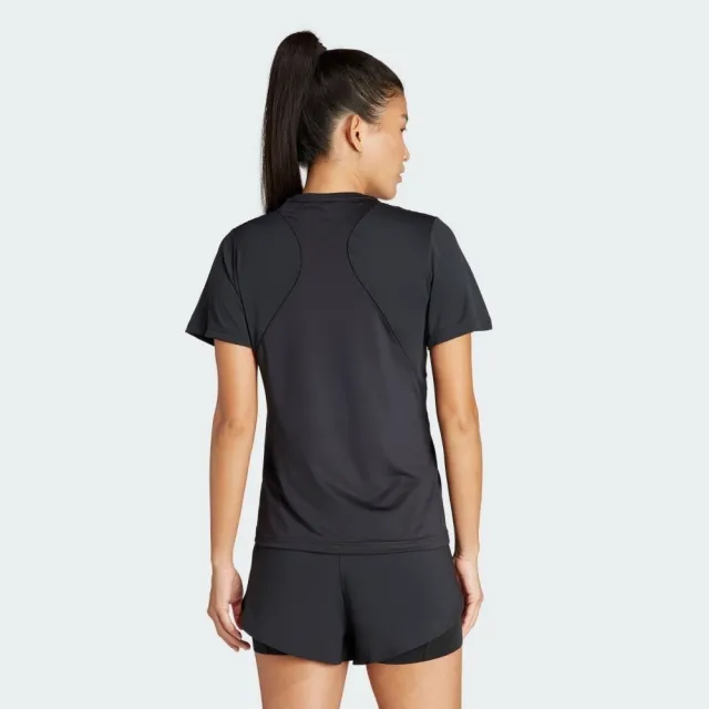 【adidas 愛迪達】WTR D4T T 女 短袖 上衣 運動 訓練 健身 透氣 吸濕排汗 黑(IQ2654)