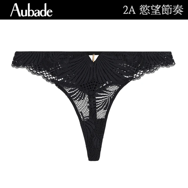 AubadeAubade 慾望節奏蕾絲丁褲 性感小褲 法國進口 女內褲(2A-黑)