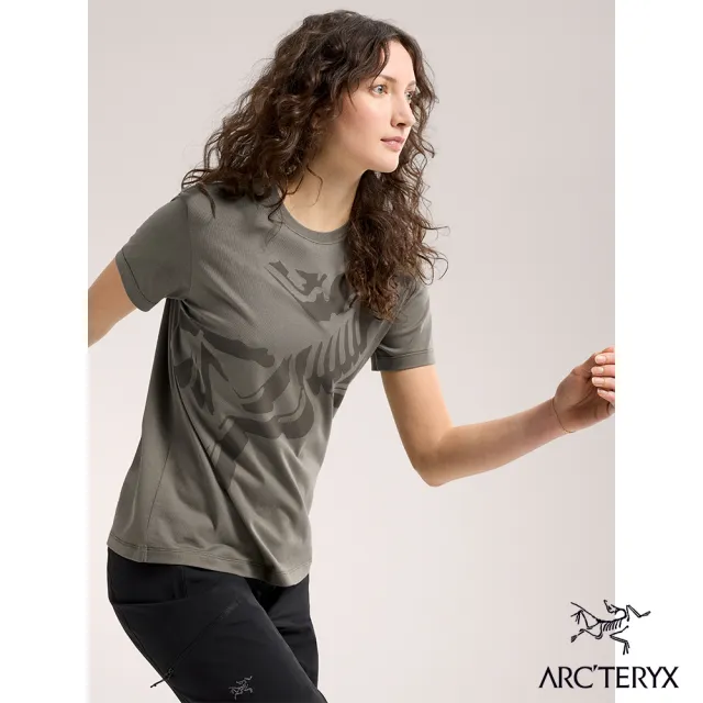 【Arcteryx 始祖鳥官方直營】女 Bird 短袖休閒Tee(糧草綠)