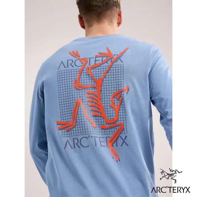 【Arcteryx 始祖鳥官方直營】男 ArcMulti Bird 長袖休閒Tee(石洗藍)