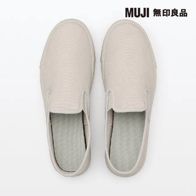 【MUJI 無印良品】撥水加工舒適基本便鞋(米黃)