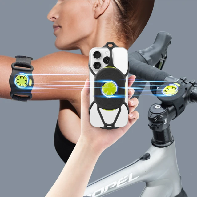 Bone 蹦克 單車/跑步手機綁接套組二代-磁吸(手機支架 