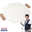 【SILWA 西華】花瓣陶瓷不沾燒烤煎盤35公分-糖霜白(電磁爐適用)