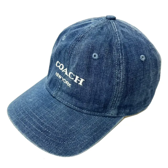 【COACH】經典C LOGO織布牛仔鴨舌/棒球帽(多色選一)