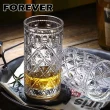 【日本FOREVER】無鉛玻璃復古款水杯/飲料杯350ml-菱紋款(6入組)