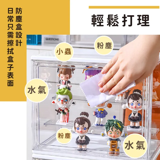 【可愛收集】盲盒公仔透明收納展示盒(階梯式 模型 收藏 置物盒 防塵盒 壓克力 扭蛋 娃娃收納盒)