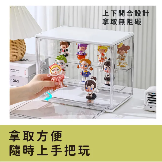 【可愛收集】盲盒公仔透明收納展示盒(階梯式 模型 收藏 置物盒 防塵盒 壓克力 扭蛋 娃娃收納盒)