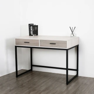 【日安家居】朵拉3.5尺二抽書桌-二色(工作桌/電腦桌)