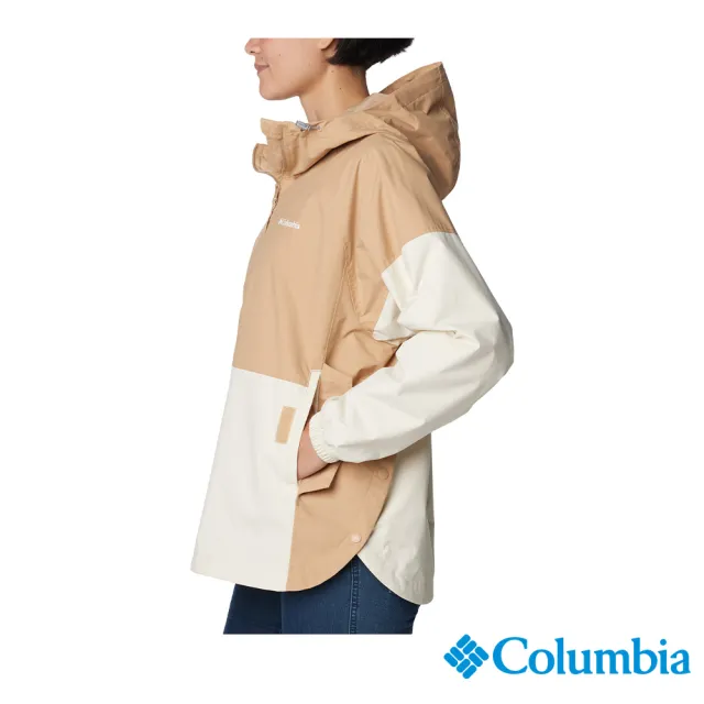 【Columbia 哥倫比亞 官方旗艦】女款-Columbia Park™防潑水風衣外套-卡其(UWR18960KI/IS)