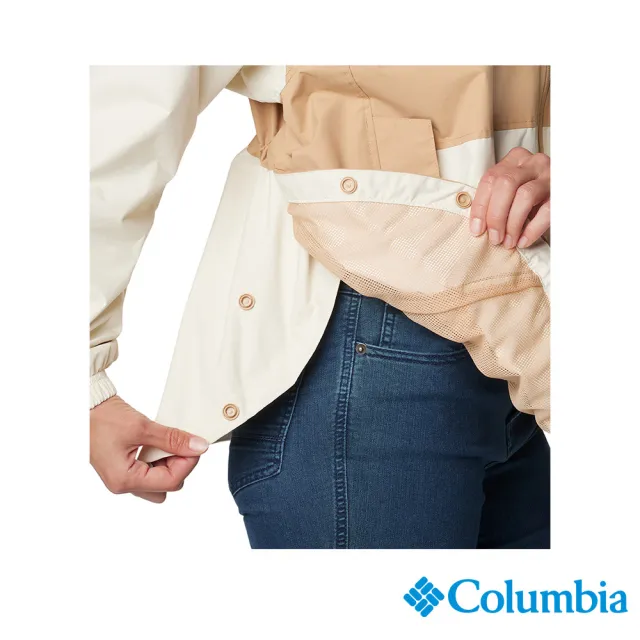 【Columbia 哥倫比亞 官方旗艦】女款-Columbia Park™防潑水風衣外套-卡其(UWR18960KI/IS)