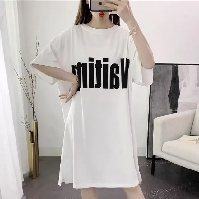 【Amirr 艾米爾】★韓版大字母T恤連衣裙(女上衣/短袖/連身裙)